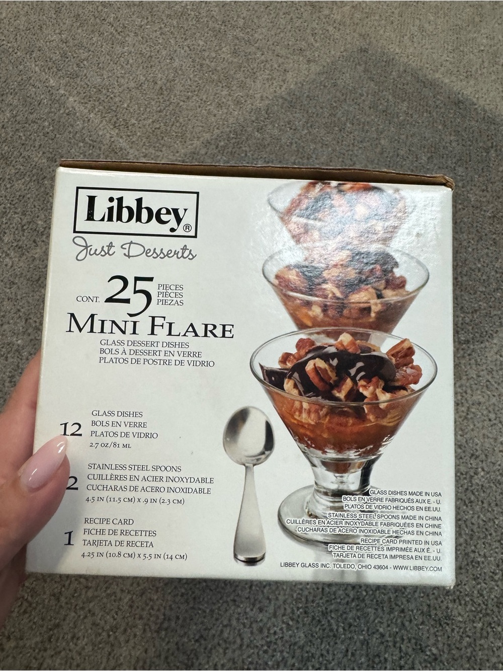 Libbey Clear Mini Flare Glass Dessert Bowls - Clear (Set of 12)